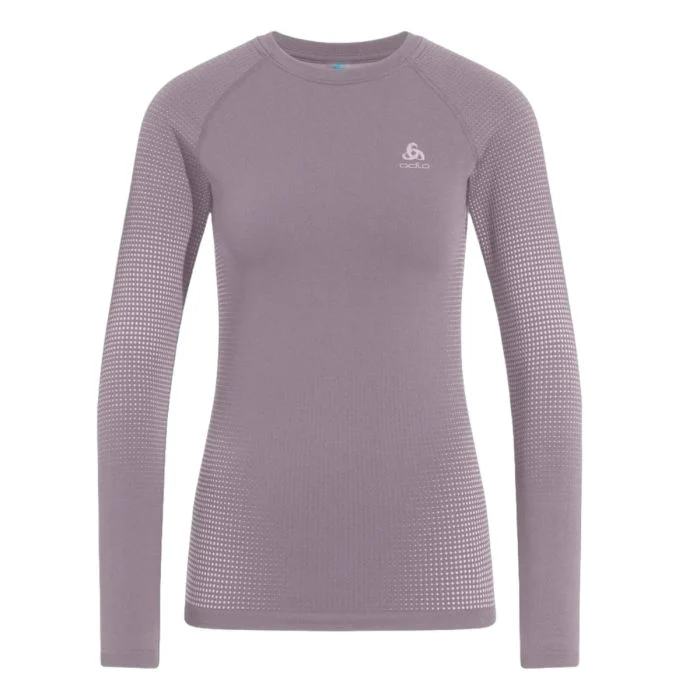 Odlo Dame T-shirts Top Crew Neck Long sleeve Lilla