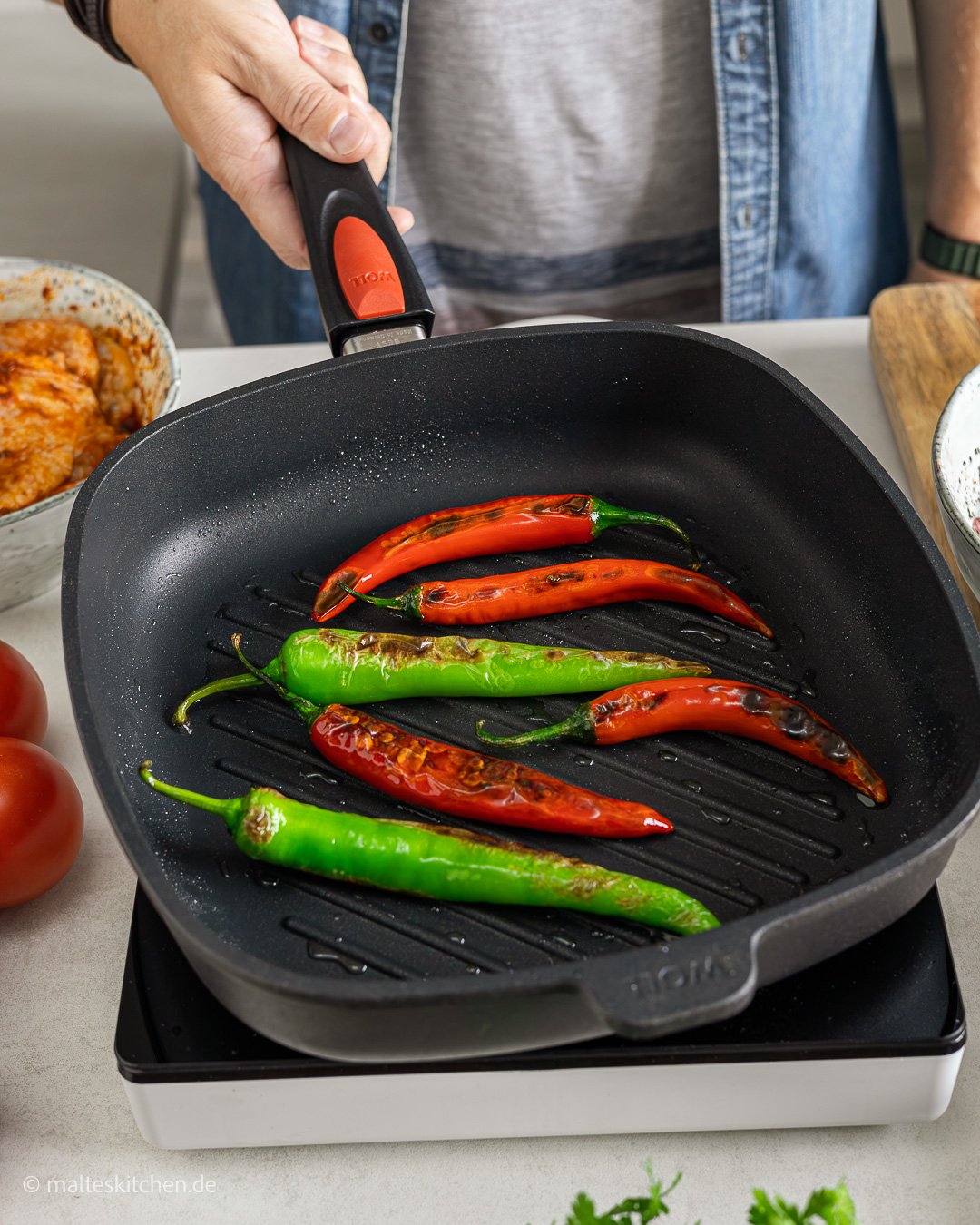 Diamond Titan Best Guss-Steakpfannen, viereckig, mit Rillen