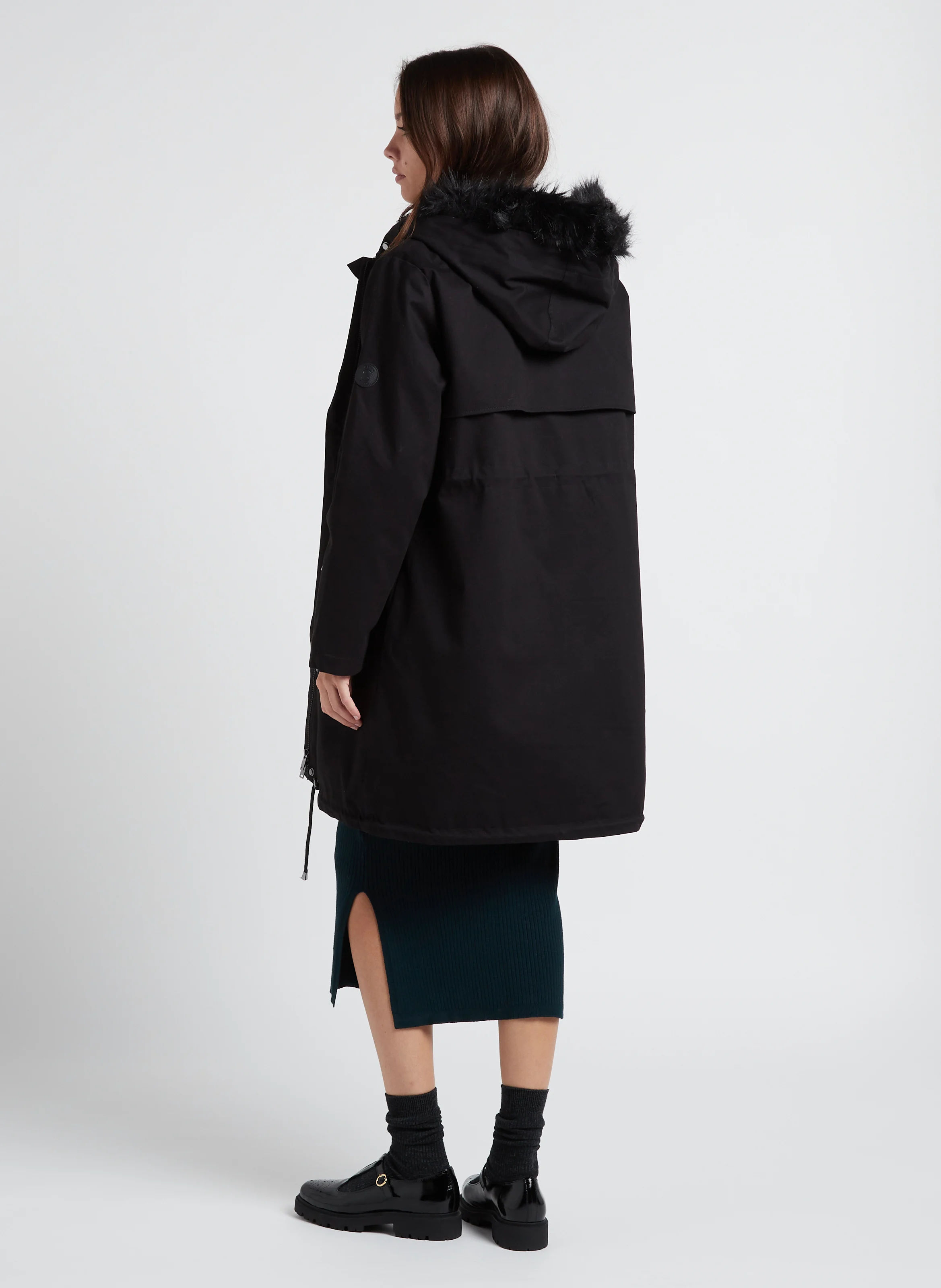 ZORAH - Parka grossesse à capuche 3-en-1 | Noir