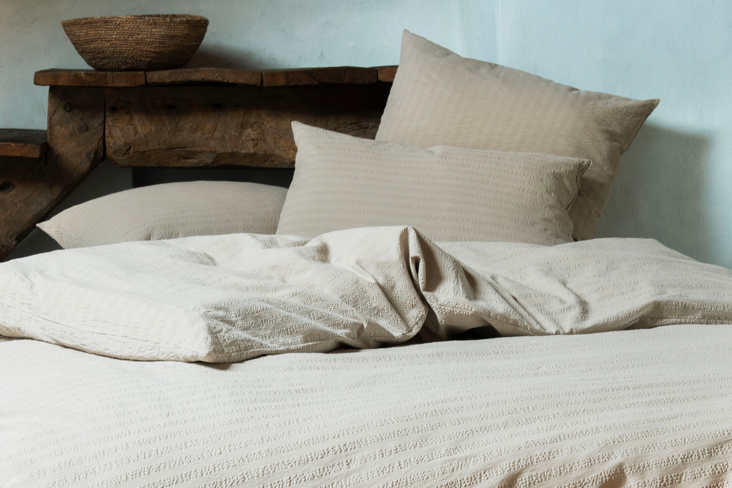 Journey Living Bettbezug »Kemeri, Bio-Baumwoll-Seersucker« Gewaschen
