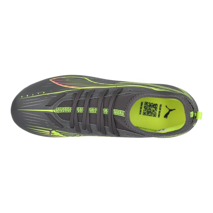 PUMA Ultra 5 Match MG Audacity - Matte Aged Silver/Jaune/Argenté Enfant