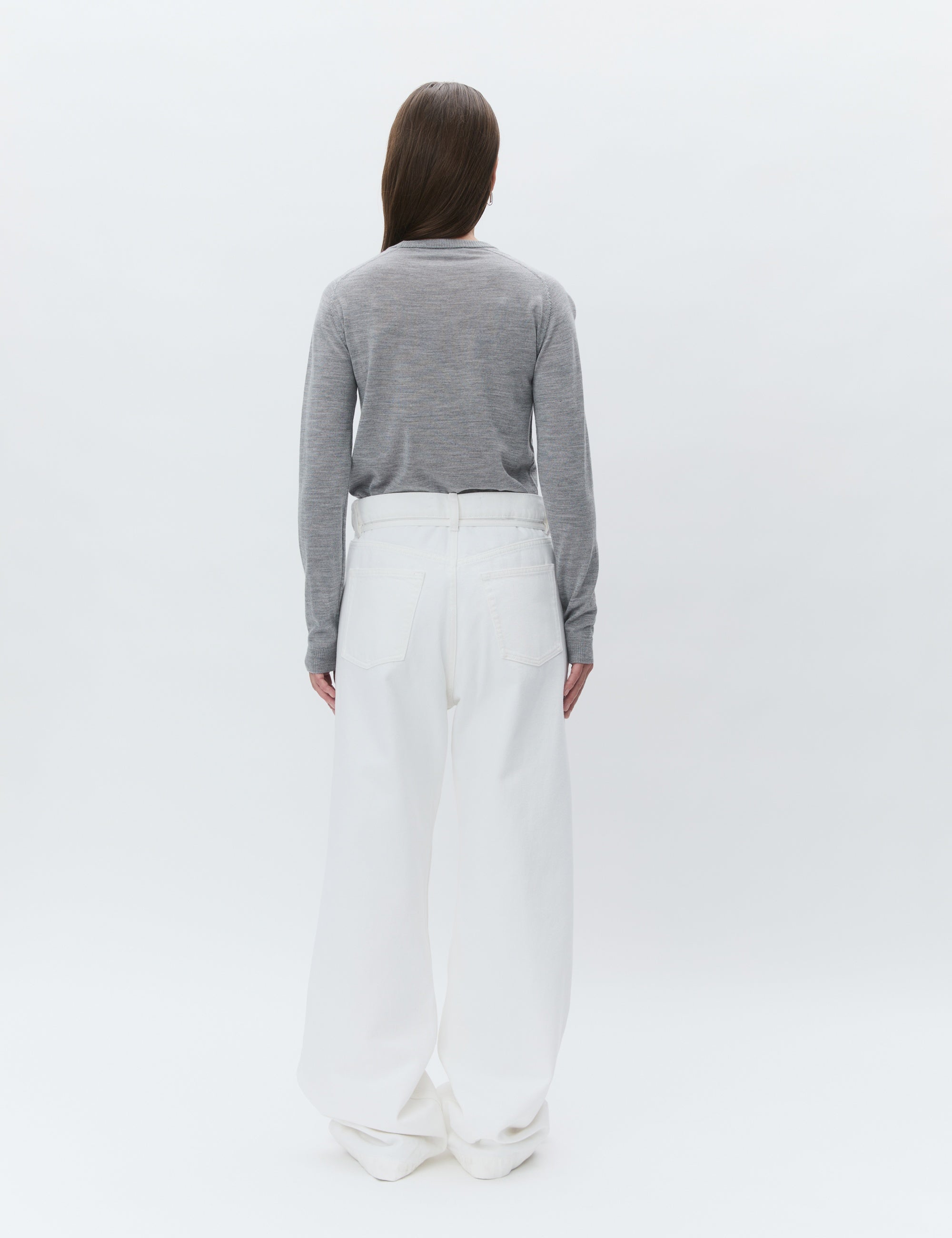 DAY Birger et Mikkelsen  Annabelle uldstriktrøje - Medium grey melange
