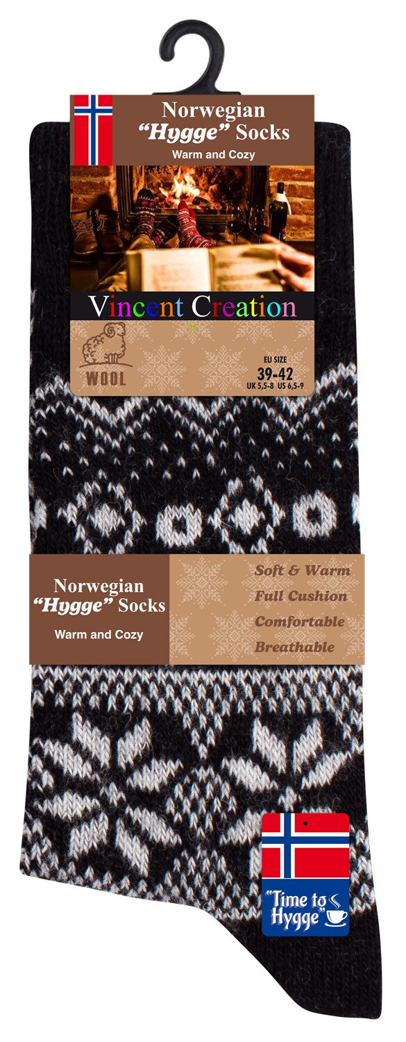 Vincent Creation® 3 Paar Bunte Norwegersocken Hygge Socken