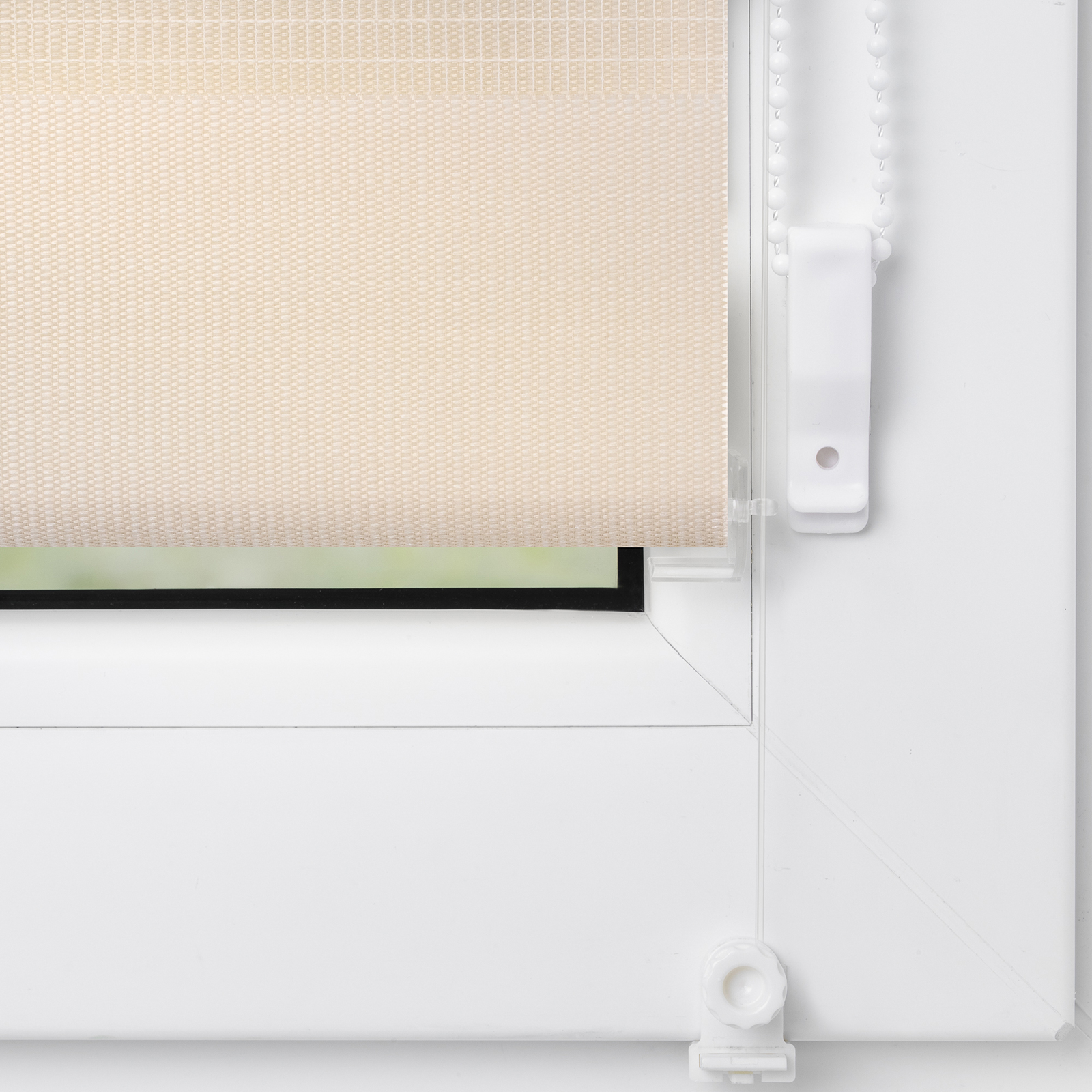 LICHTBLICK Doppelrollo - creme - spannbar - 45x150 cm