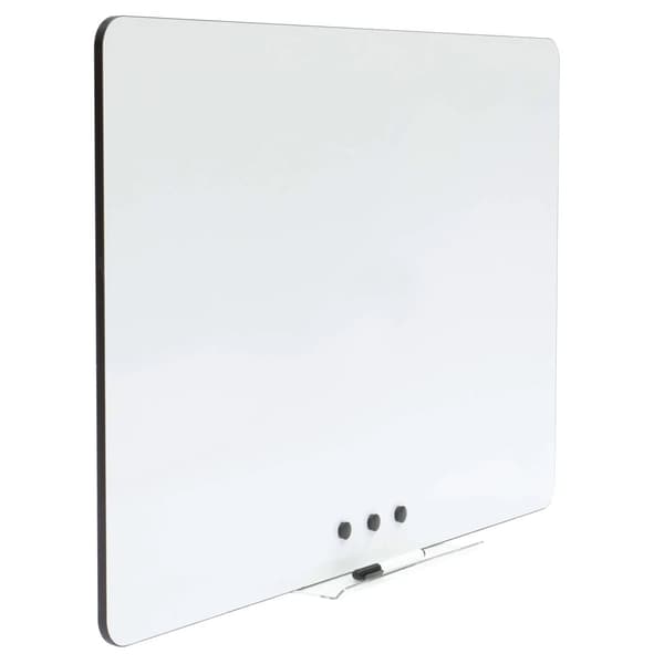 Whiteboard rammeløs 57x45 cm hvid - inkl. 30 cm pennebakke, 1 marker og 3 magneter