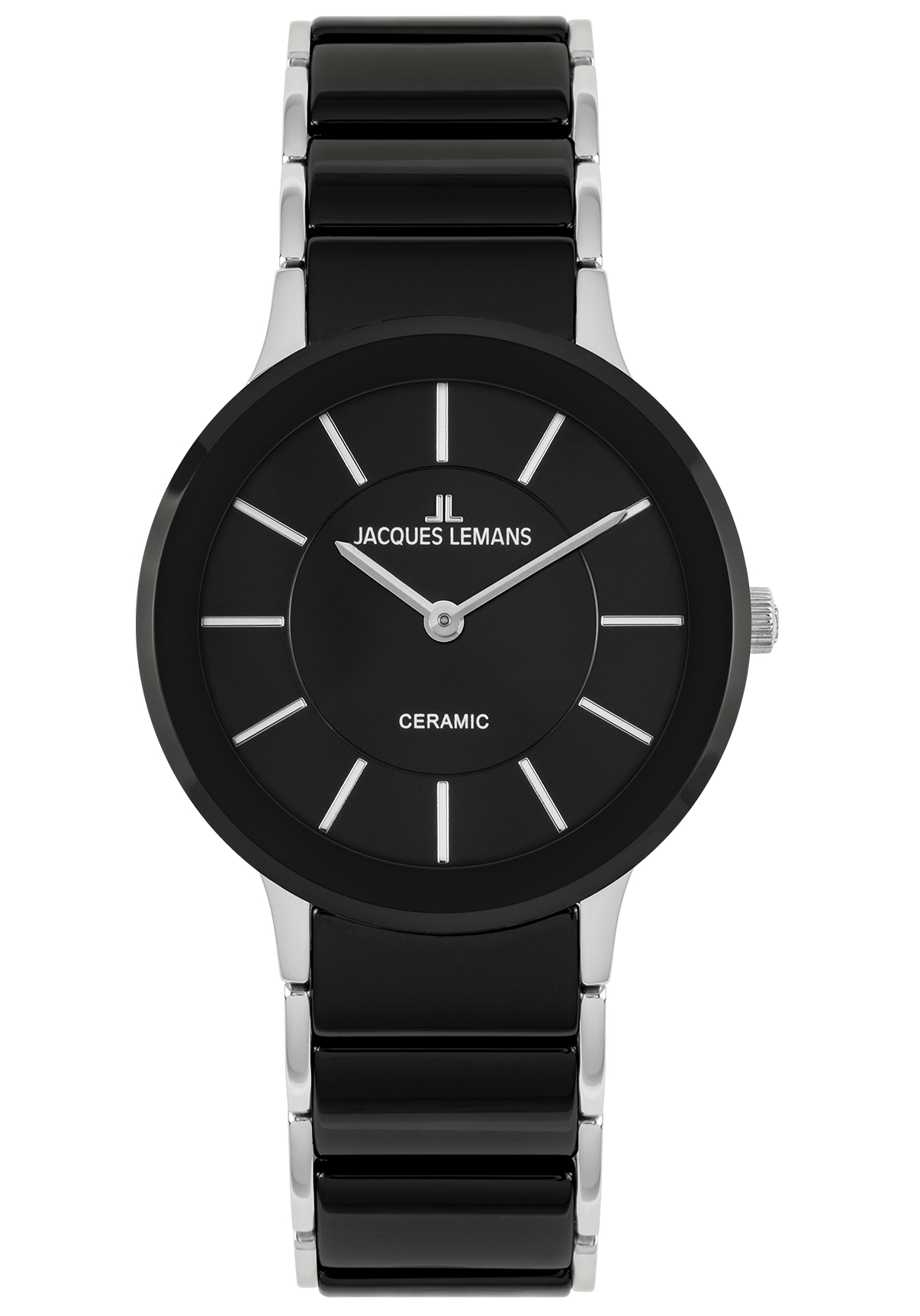 Jacques Lemans Damenuhr Dublin HighTech Ceramic schwarz