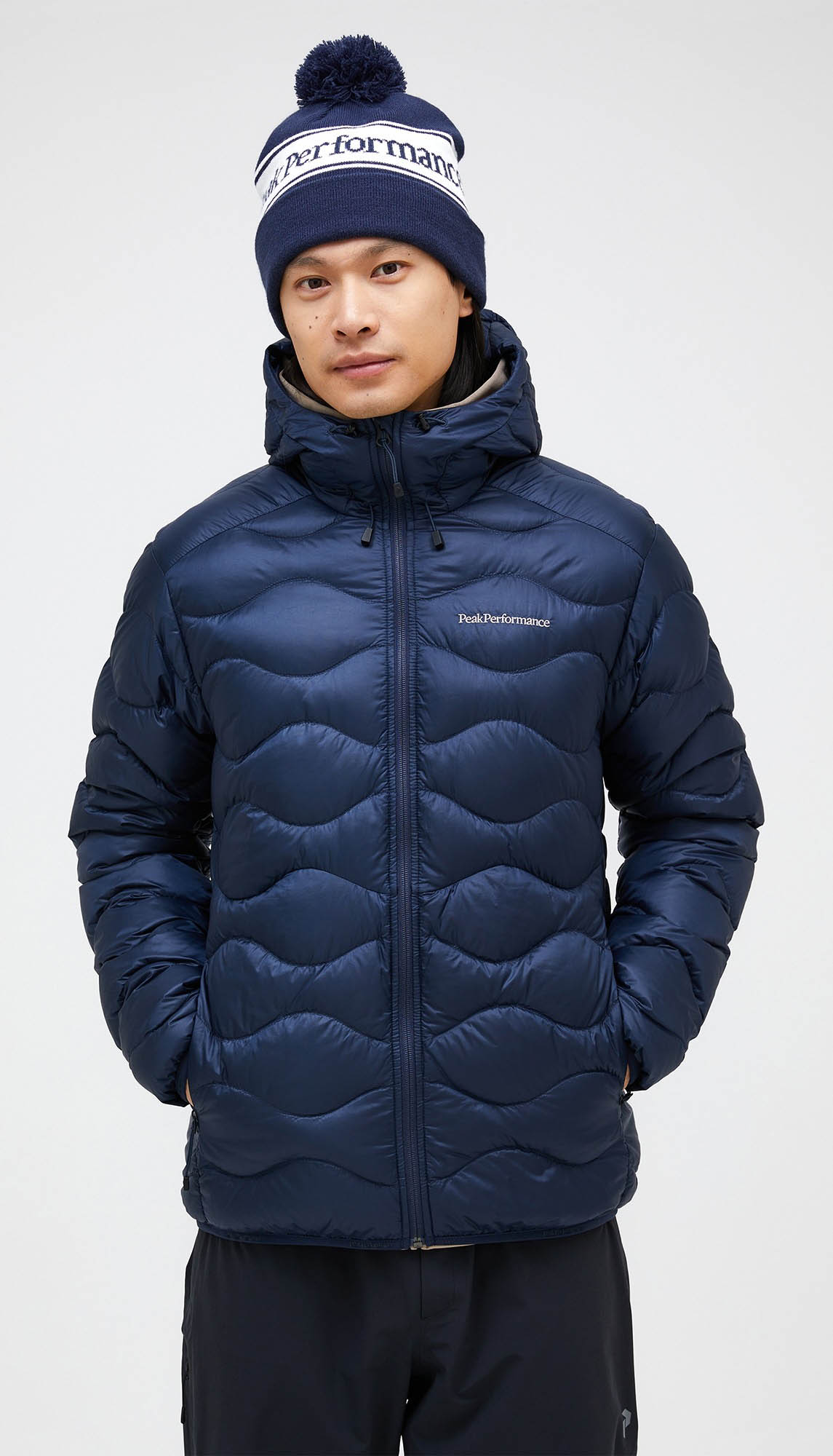 Helium Down Hood Jacket Herre Blue Shadow