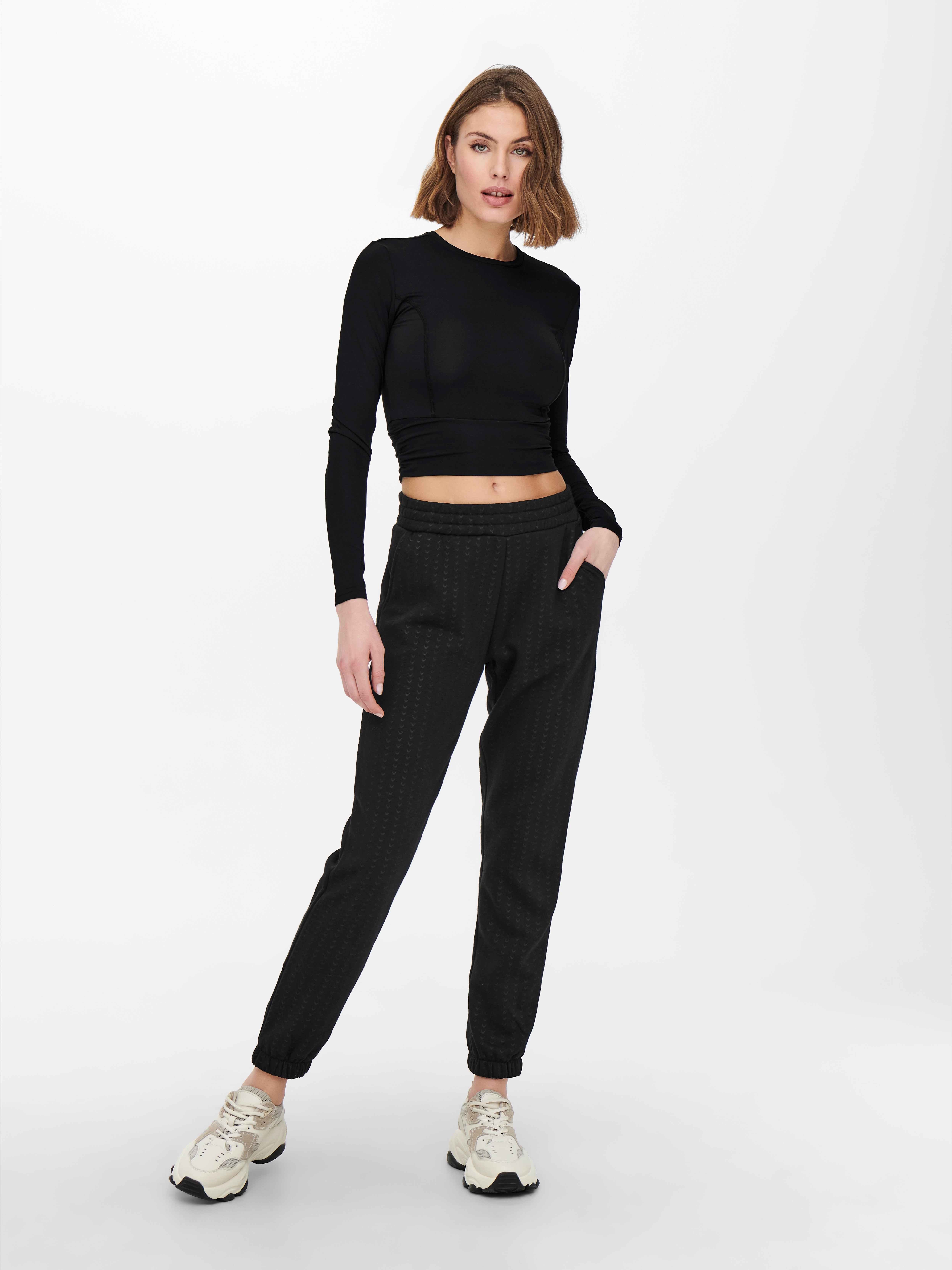 ONPOMRAN Hohe Taille Baggy Fit Jogginghose Black
