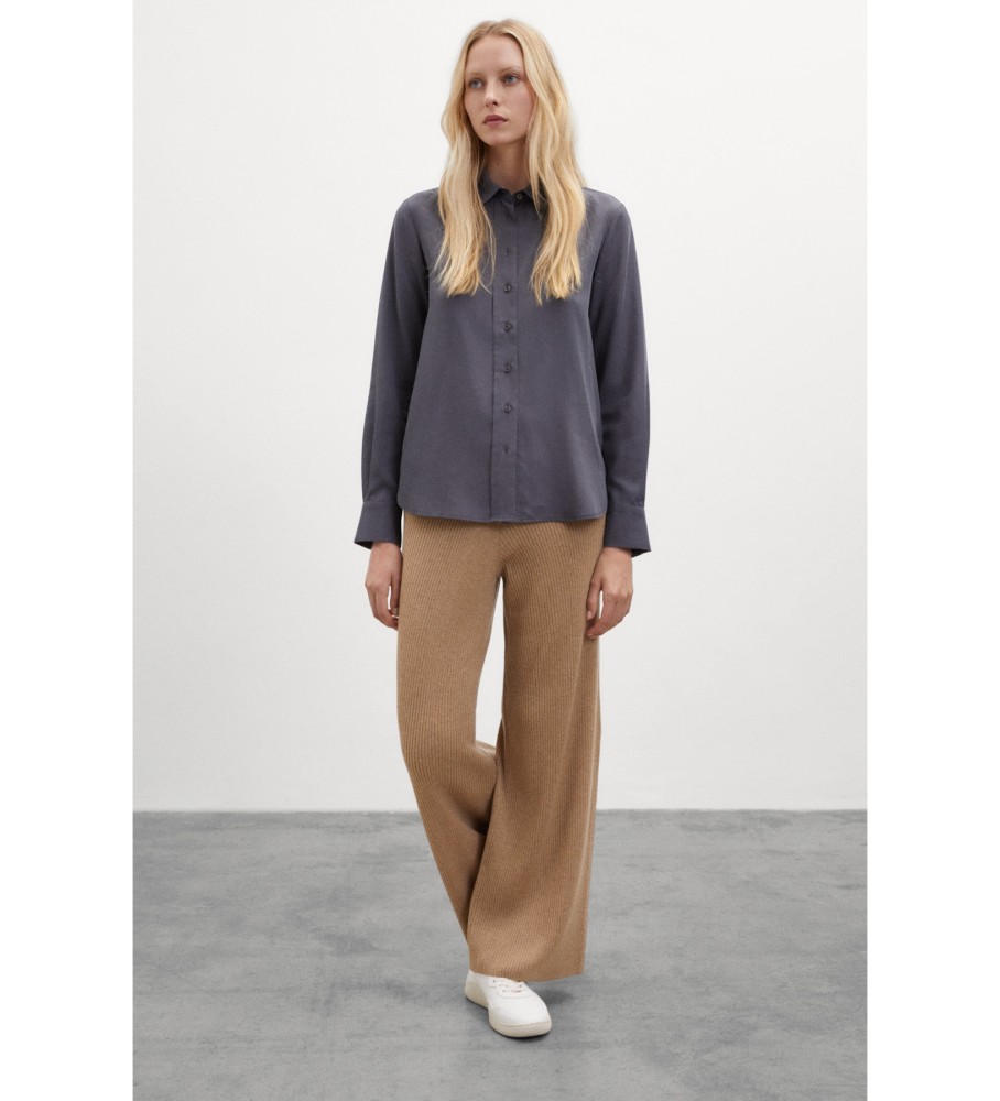Camisa ECOALF Trima, cinza azulado
