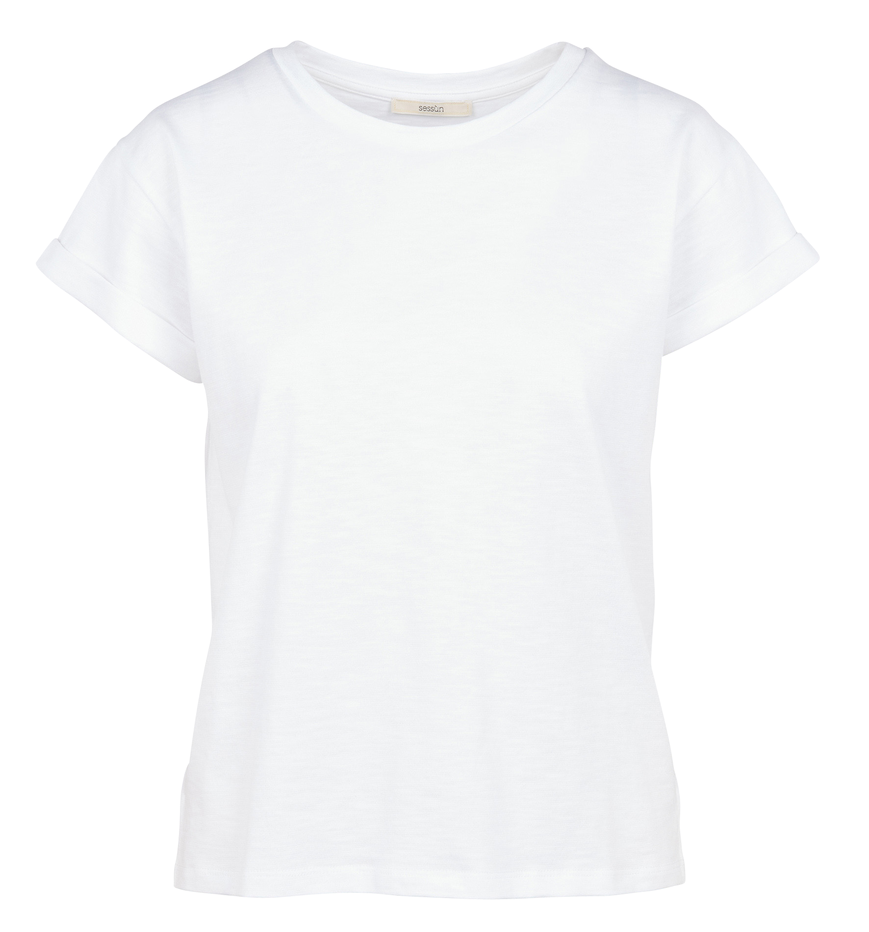 ALBANO - Tee-shirt col rond en coton mélangé | Blanc