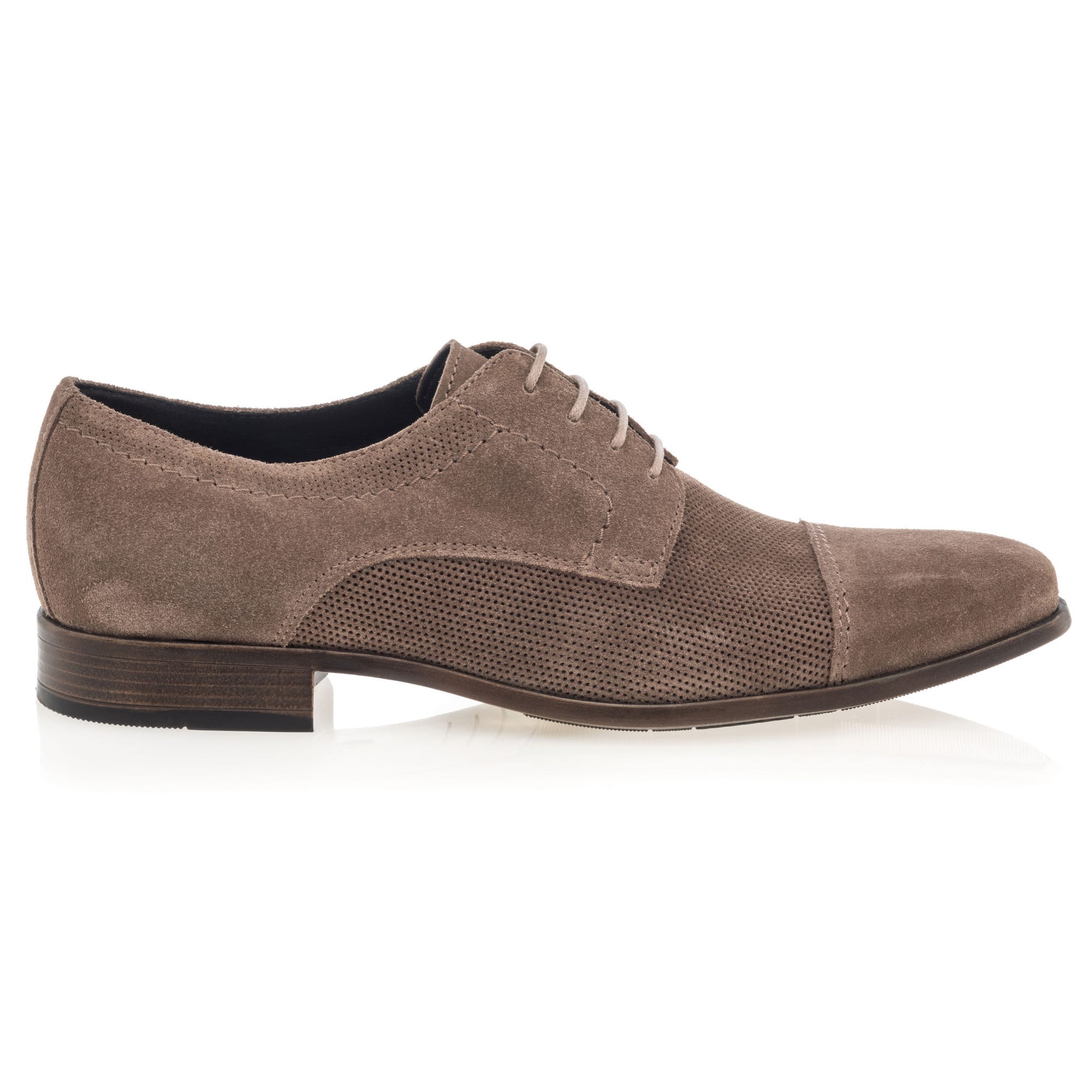 Derbies Homme en cuir taupe