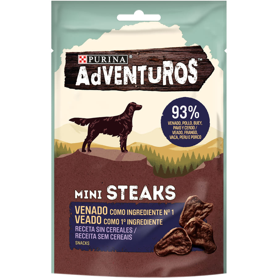 Bifes de veado em miniatura da Adventuros para cães