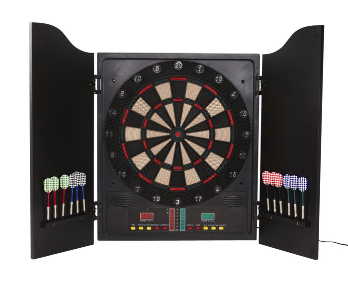 Nordic Games elektronisk dartskive i dartskab sort