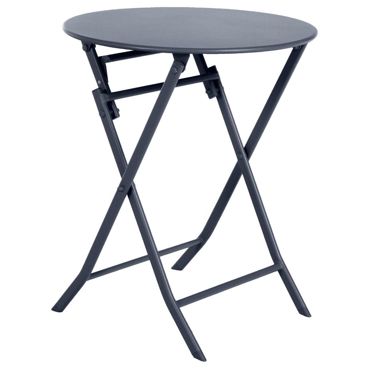 TABLE GREENSBORO RONDE GRAPHITE 2 PLACES