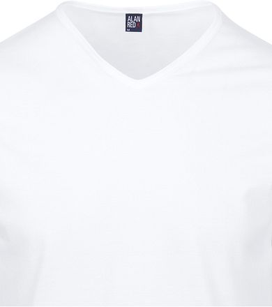 Alan Red Vermont Extra Lange T-Shirts Wit (2Pack) Herenmode 5671/2P/01 Vermont Long T-shirt White