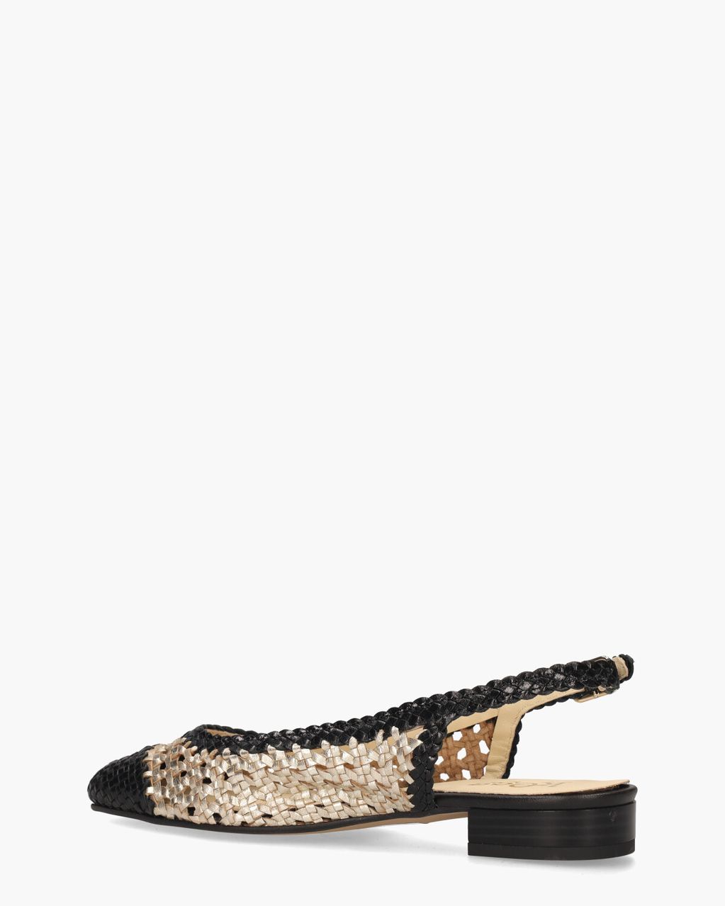 Kess 17040 Goud/Zwart Dames Slingbackloafers