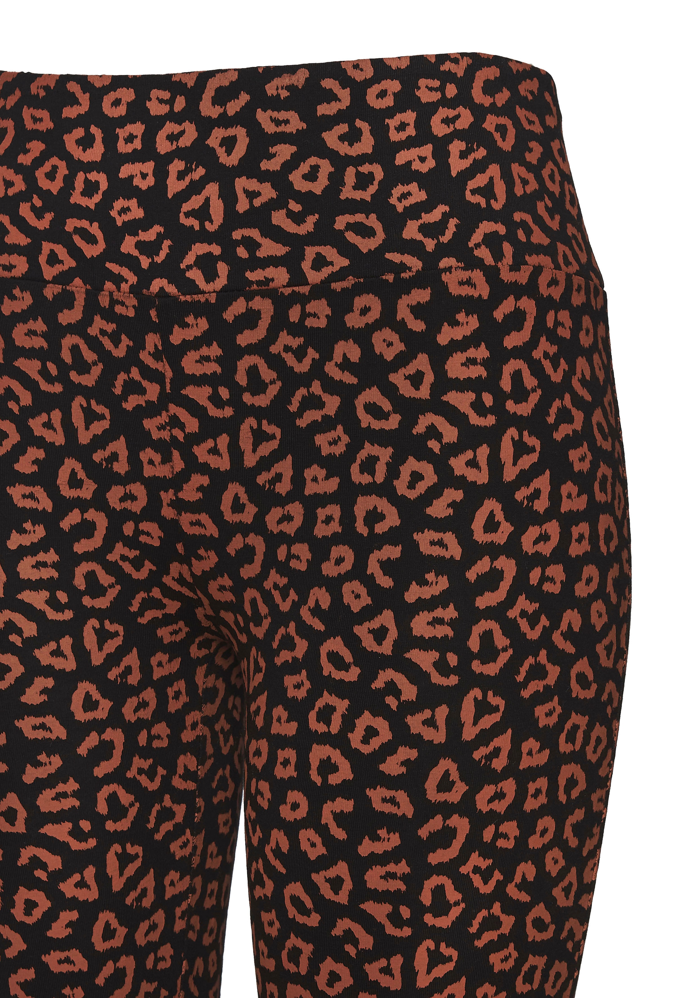 LASCANA Leggings  Sweatleggings mit breitem Bündchen im Leo-Print, Loungewear