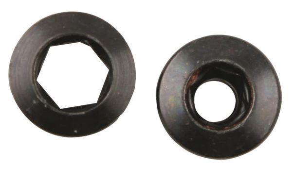 HEX Kettenblattschrauben, Stahl, Schraubenset M8x5mm, Schraube und Mutter mit Inbusaufnahme  schwarz