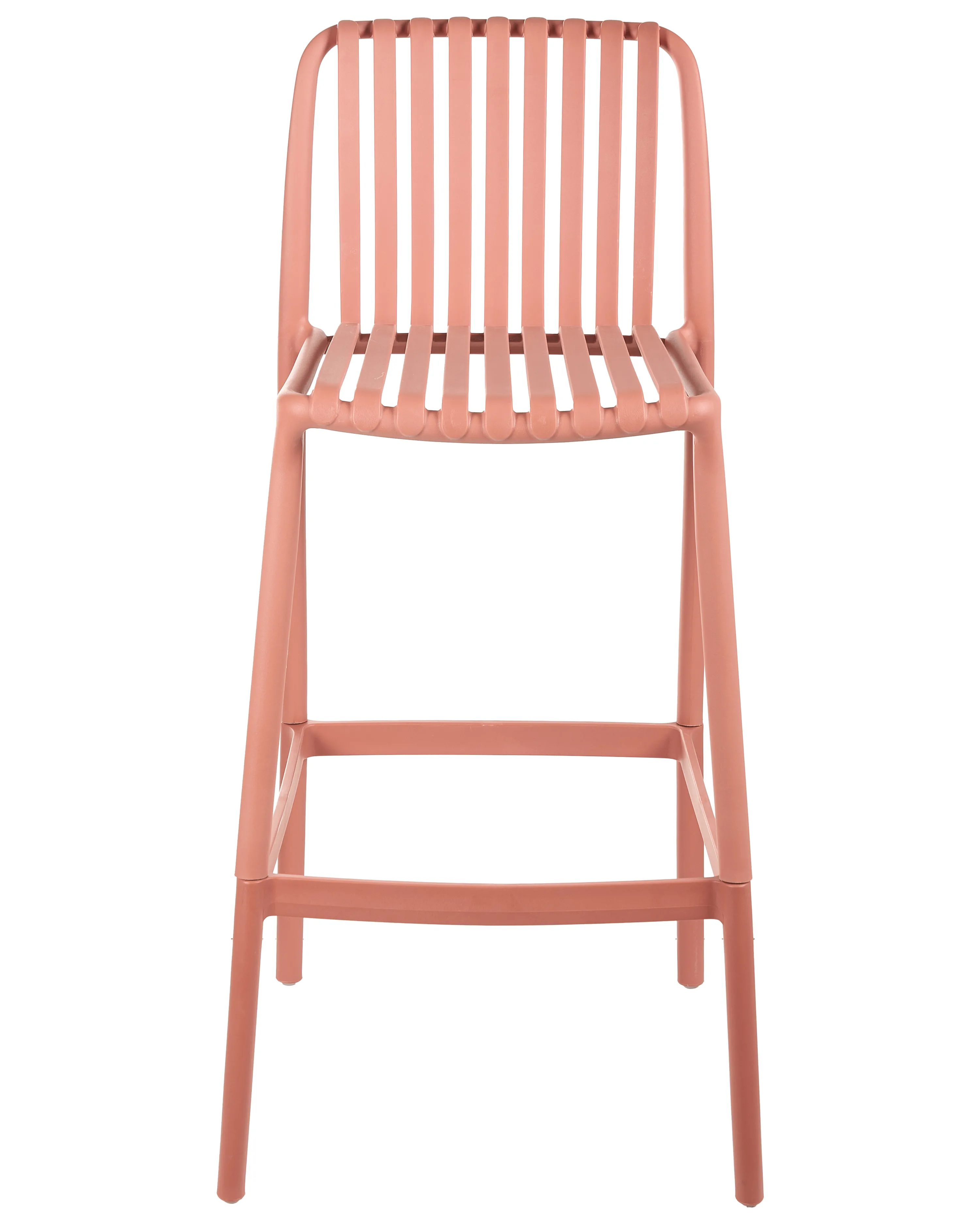 Set van 2 barstoelen ARICCIA 2 in 1 Synthetisch materiaal Lichtrood