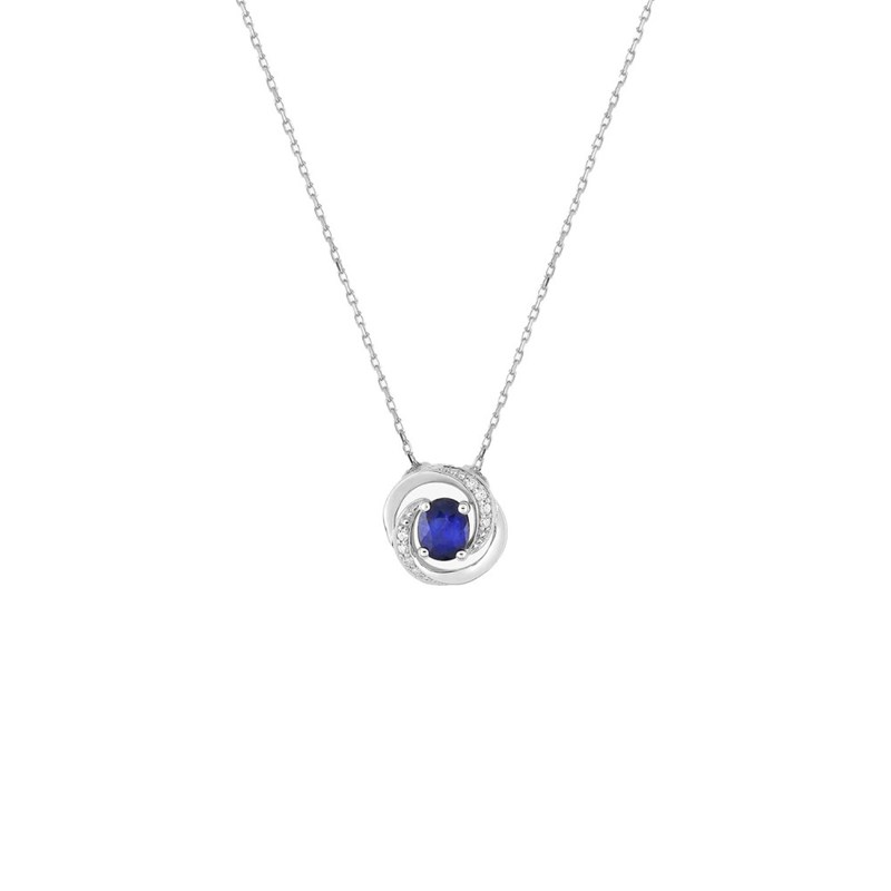 Collier Femme - topaze - Or 18 Carats - Longueur : 42 cm