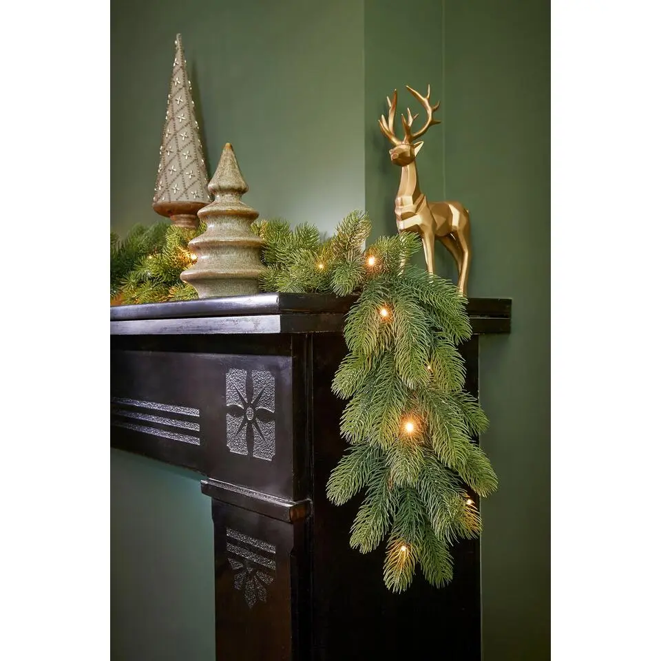 Black Box Trees Nagoya Guirlande met Verlichting - L270 x Ø20 cm - Groen