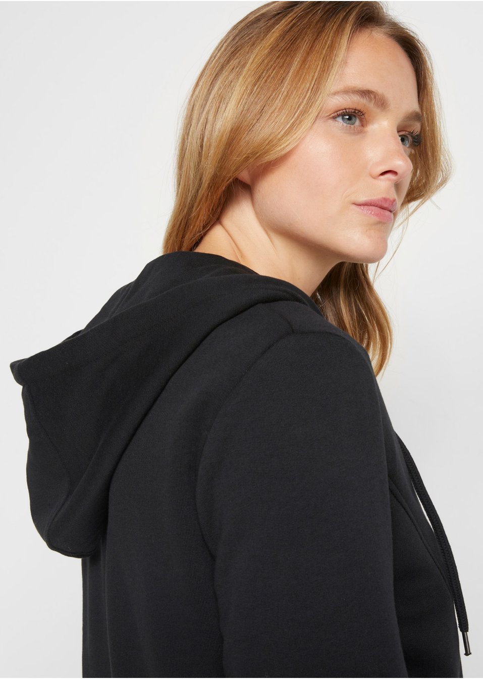 Gilet sweat long avec poches zippées
