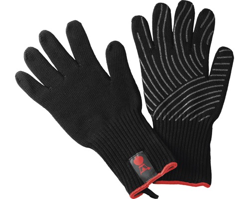 Weber Grill Handschoenenset Ovenwanten Bakhandschoenen Kevlar S Hittebestendig tot 250 °C Buitenmateriaal 100% Aramide zwart