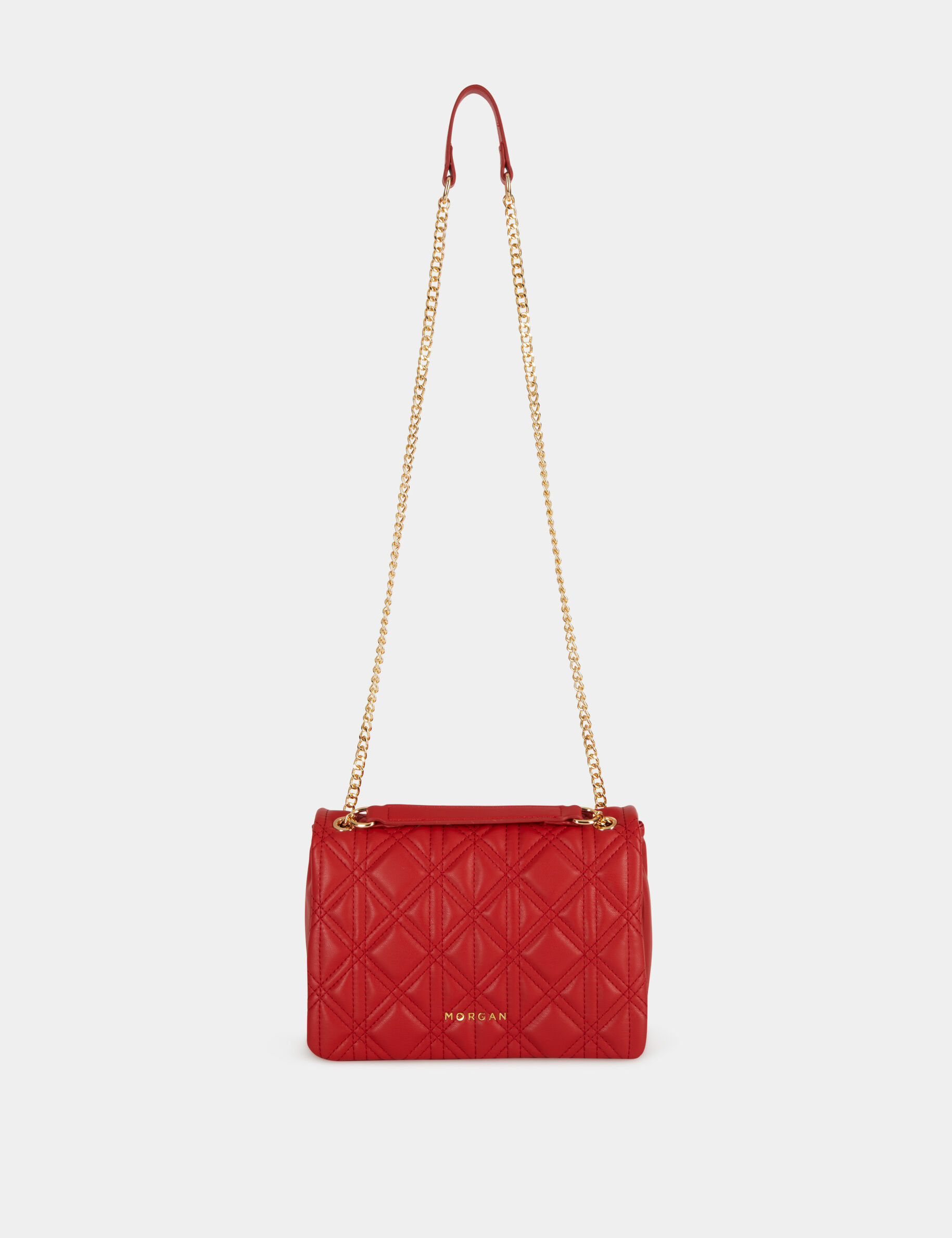 Sac pochette matelassé rouge femme - rouge