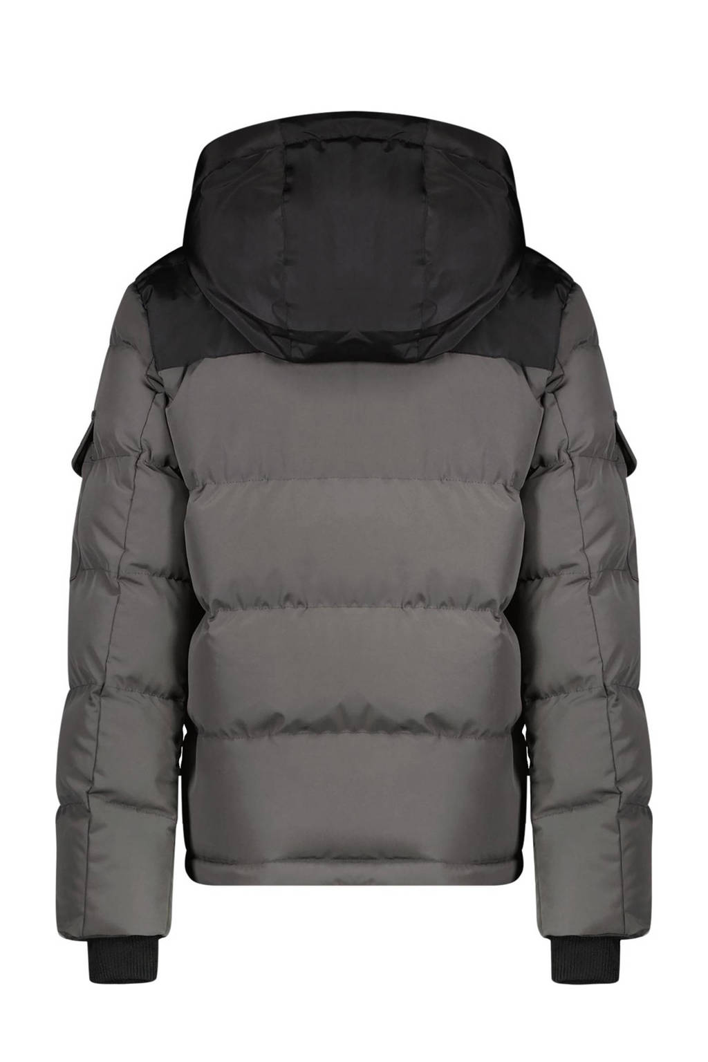Heerlijke warme winterjasgewatteerde winterjas BASIL antraciet/grijs