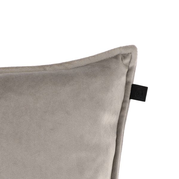 Overseas Middlestitch Kussen - 60 x 60 cm– Velours – Beige