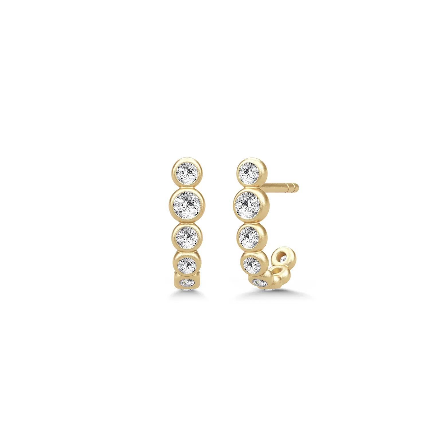 Julie Sandlau Grace Curve Earstud Øreringe 22 kt. Forgyldt Sølv ST388GD
