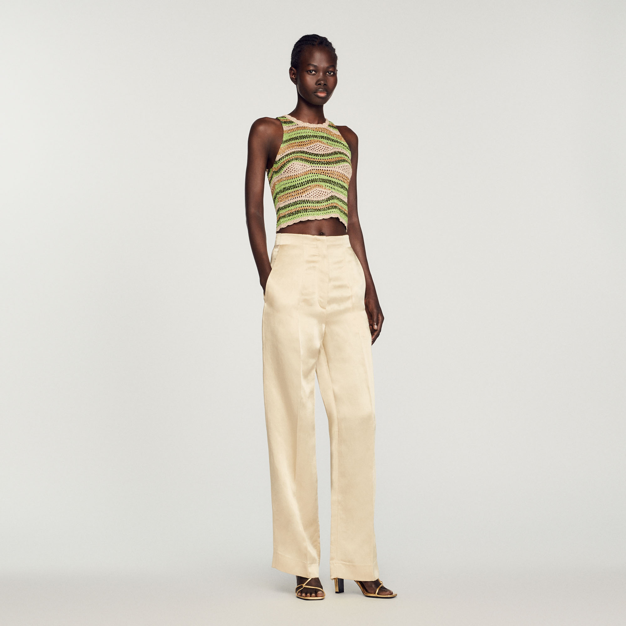 Pantalon taille haute