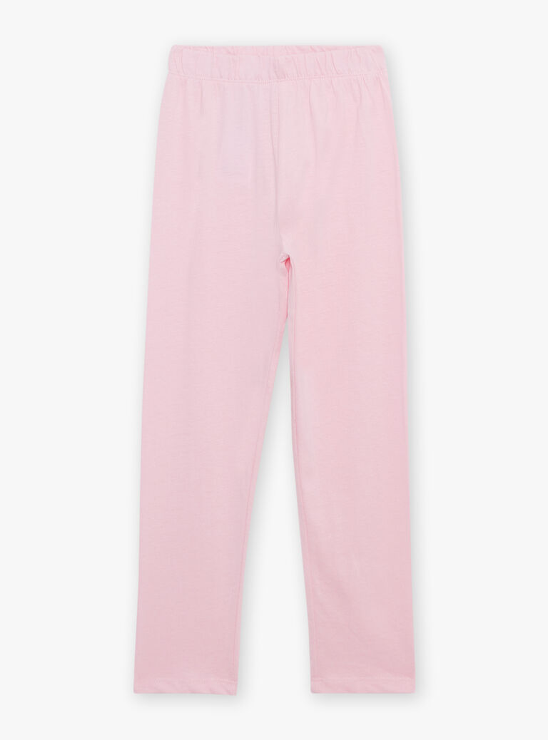 Pyjama deux pièces rose pâle en coton avec cape tête de koala