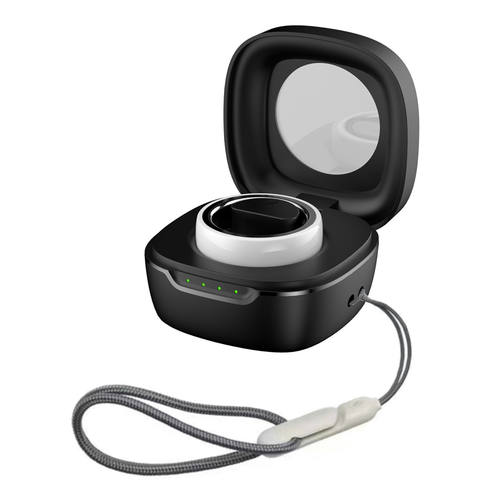 Smart Ring mit Ladecase / Blutsauerstoffmessung / Schlafqualitätsüberwachung IPX8 (15.4mm Durchmesser) - Weiss