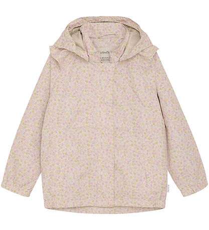 Minymo Regenjacke - PE - Peach Peitsche m. Blumen