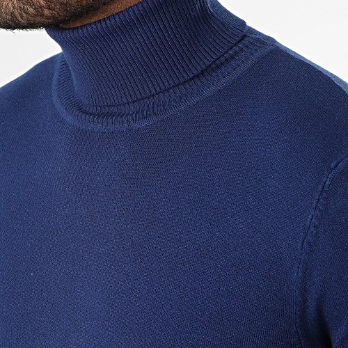 Pull Col Roulé Bleu Marine