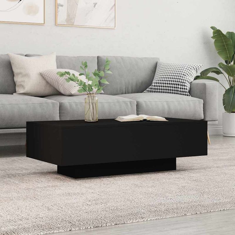 vidaXL - Salontafel - Zwart - Bewerkt Hout