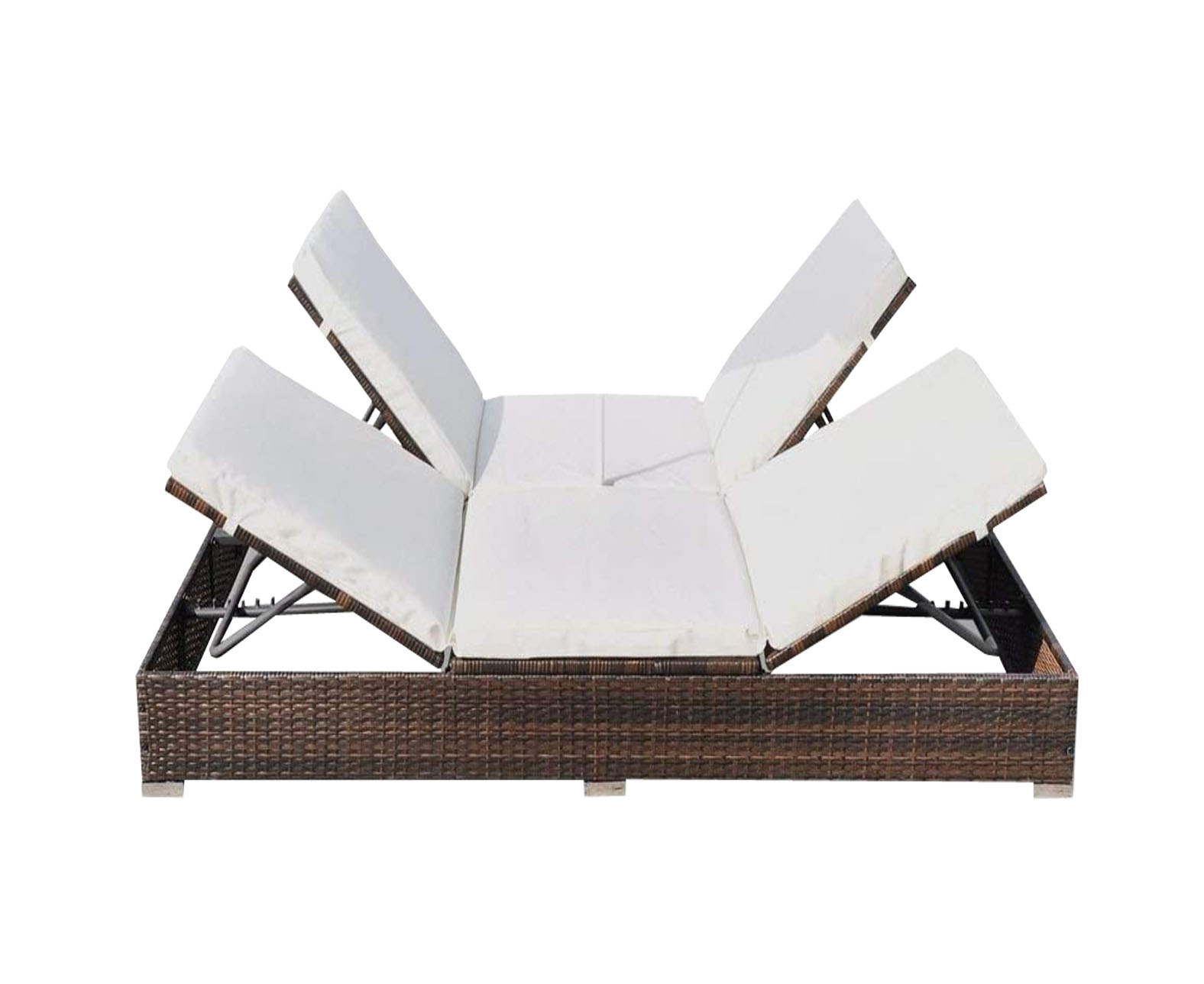 Sonnenbett Rattan JAMILIA braun