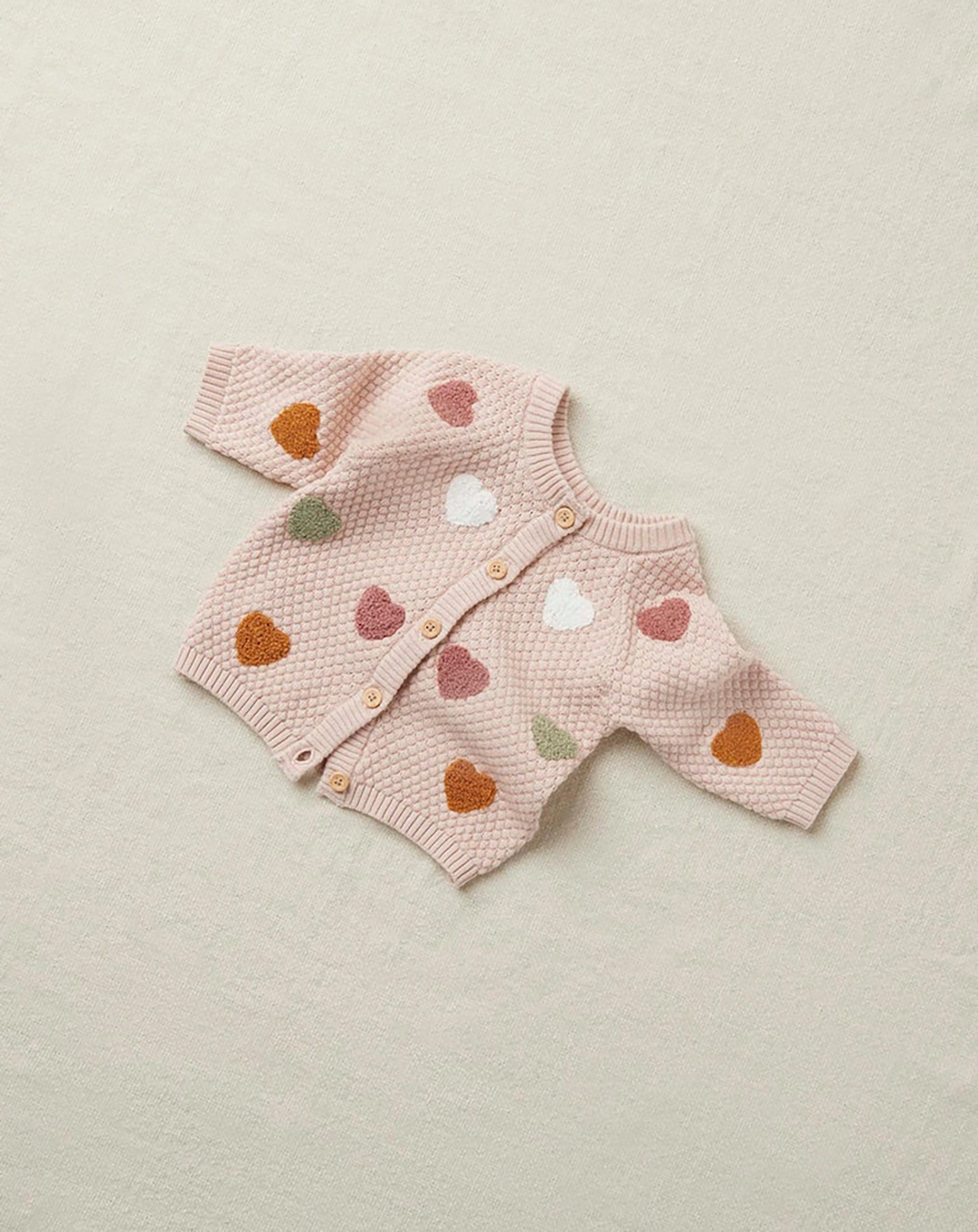 Strickjacke NBFNESILLE HEARTS in rose smoke