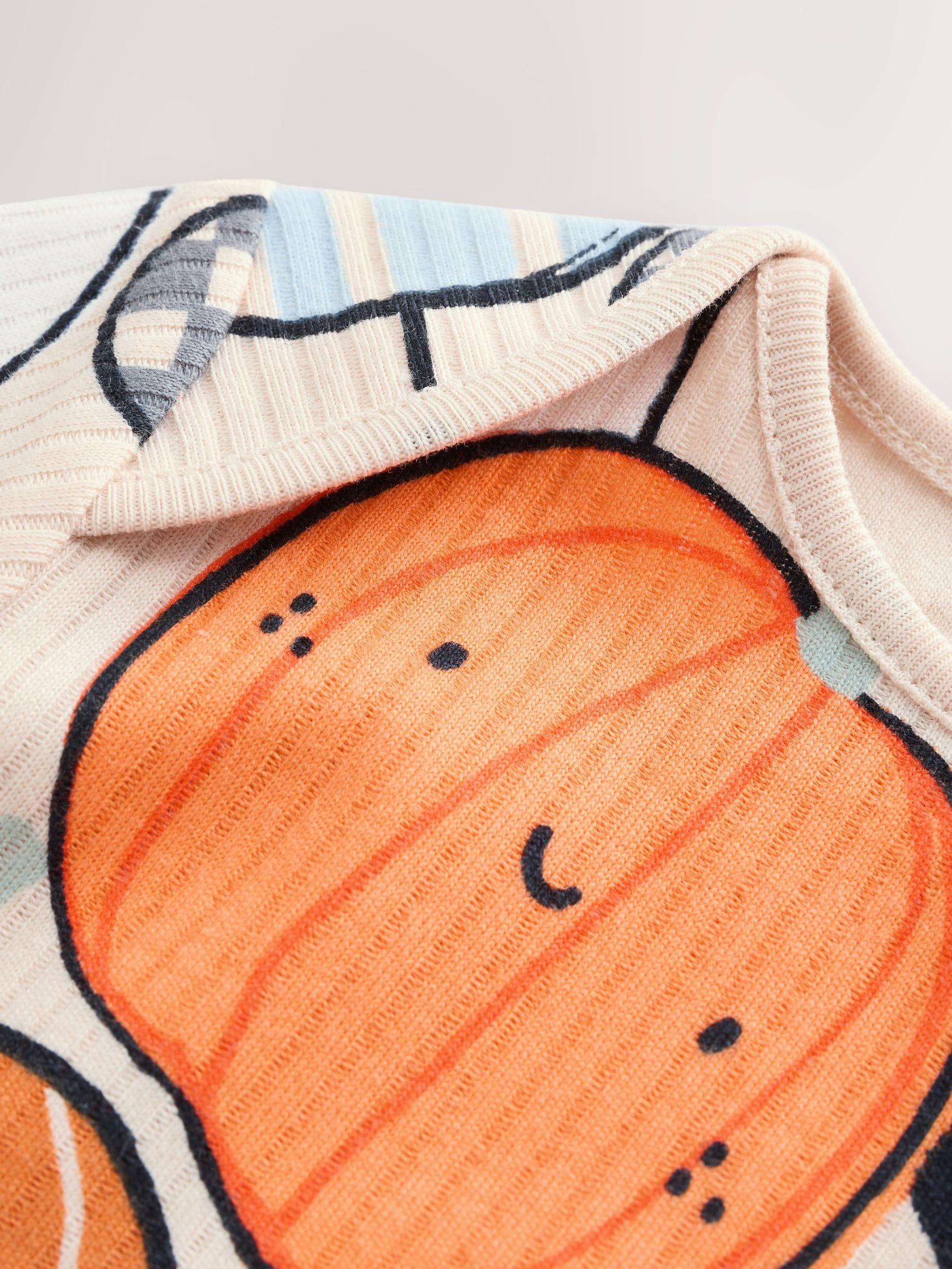 Oranje - Halloween-romper met lange mouwen voor baby's