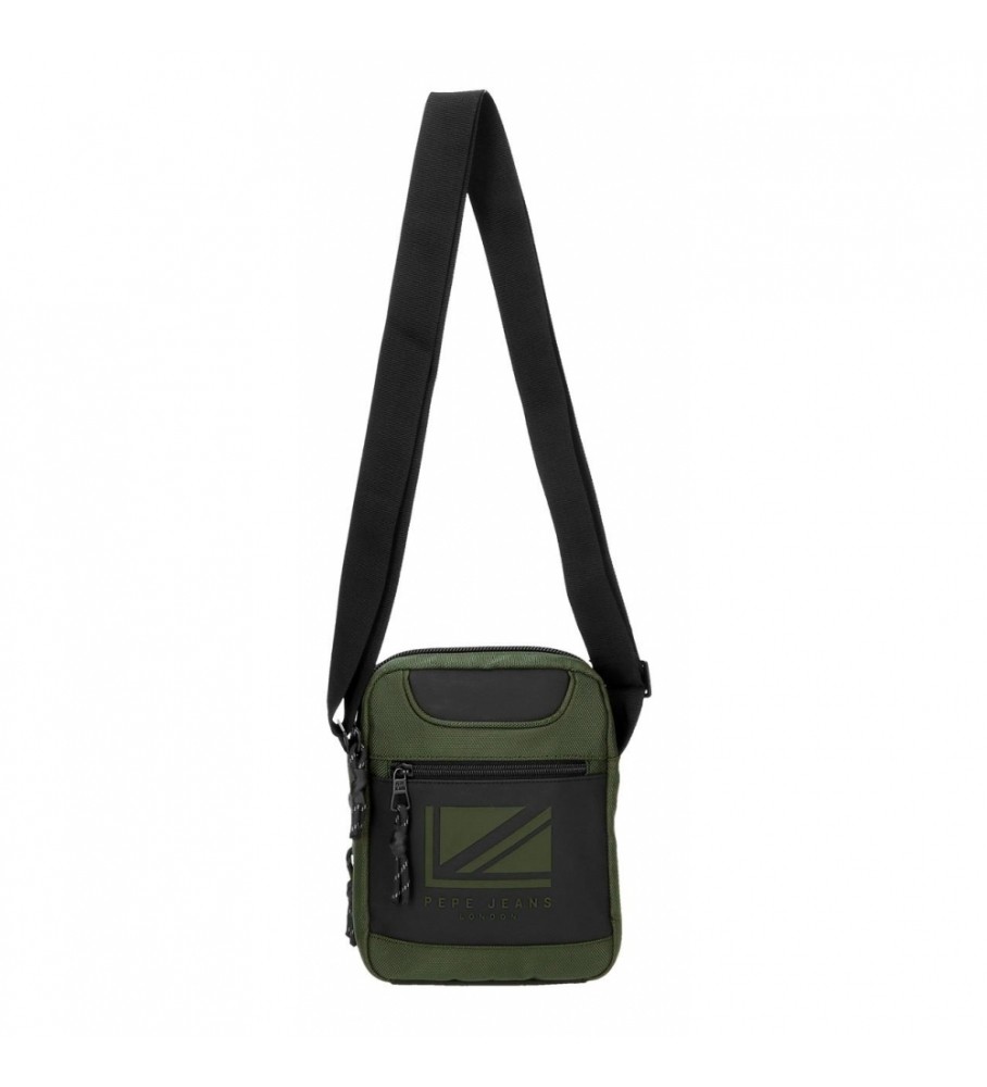 Bolsa de ombro Pepe Jeans Bromley com dois compartimentos, verde