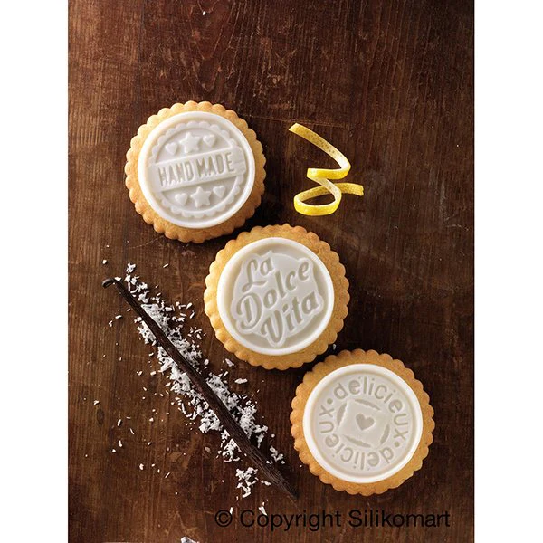 Kit moule en silicone pour biscuits ronds au chocolat Dolce Vita Silik