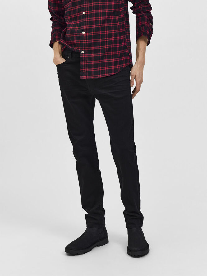 Selected Homme SLHSLIM-LEON 24001 BLACK ST JEANS W Black denim