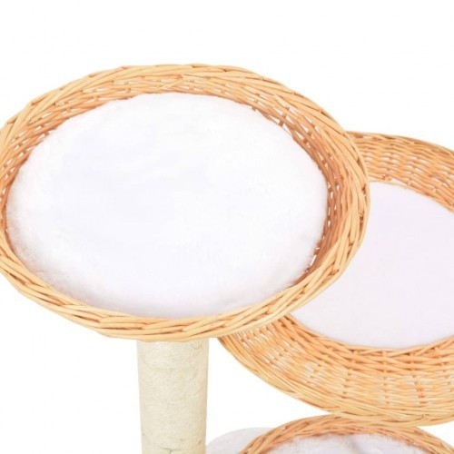 Arranhador para Gatos vidaXL com 3 Plataformas, Marrom
