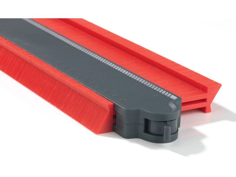 MAXXmee Konturenlehre Set 2-tlg. grau/rot Helfer beim Verlegen von Laminat und Parkett