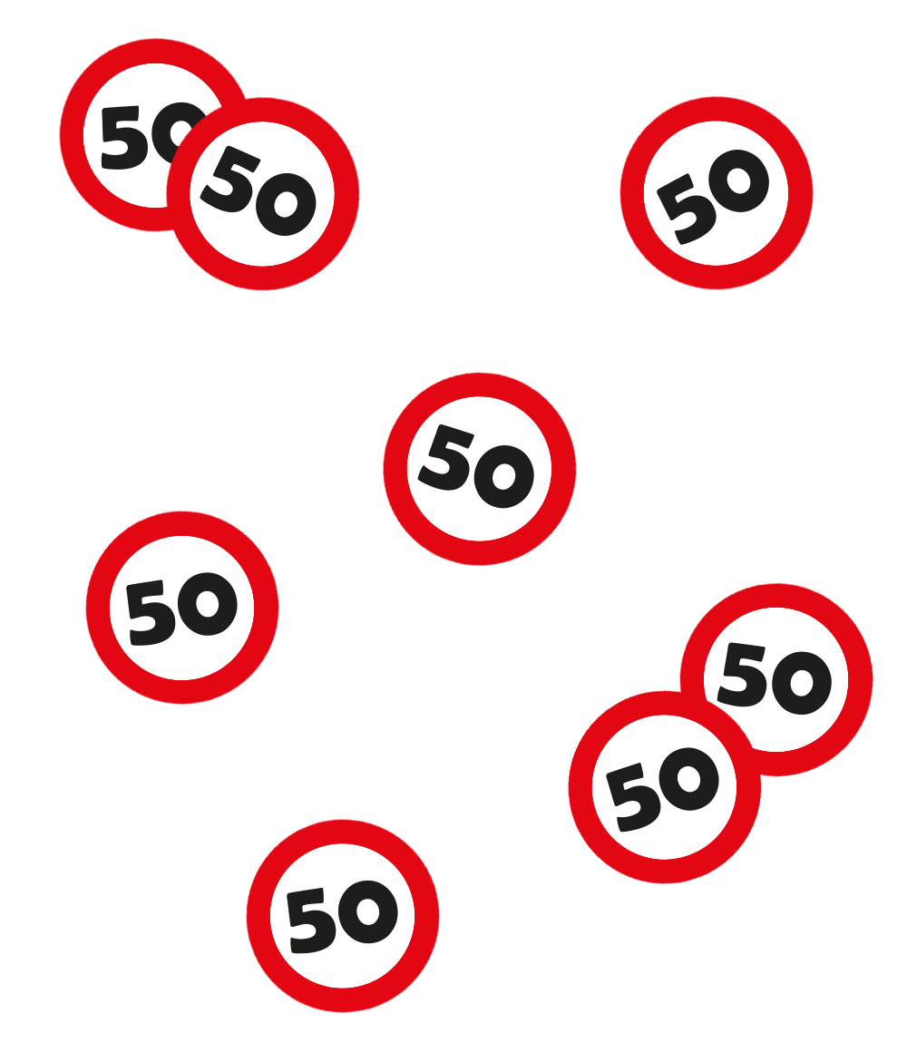 50 Jaar Tafelconfetti 2,5cm