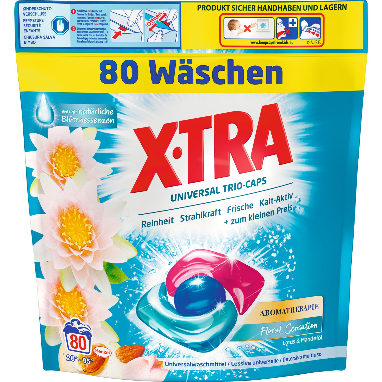 X-Tra Caps Universal Aromatherapie Lotus & Mandelöl, 80 Waschgänge