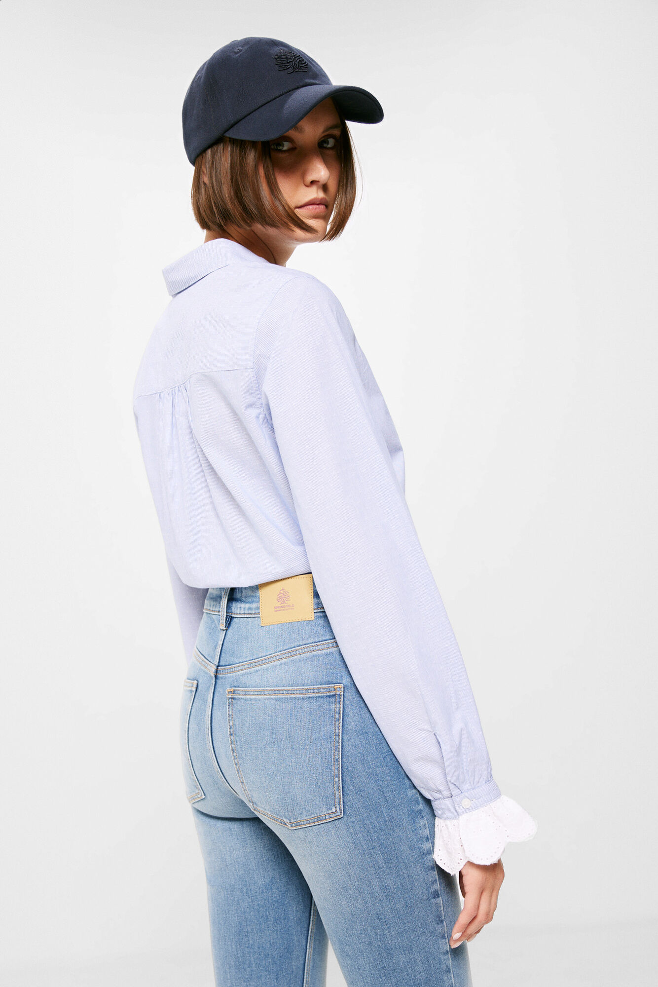 Blusa com punhos Schiffly