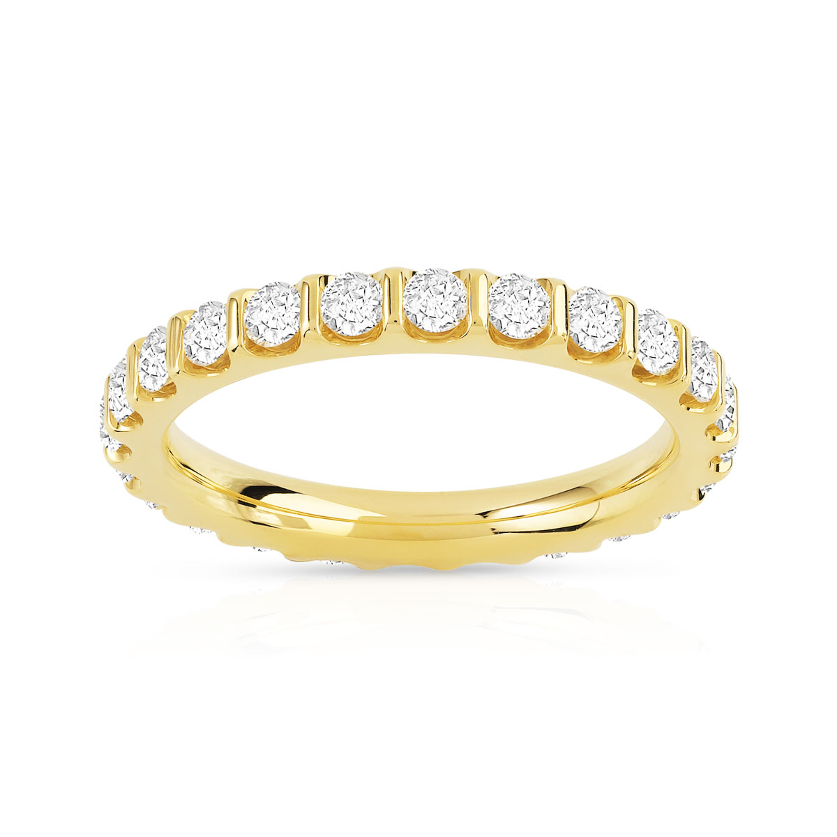 Alliance or 750 jaune diamant