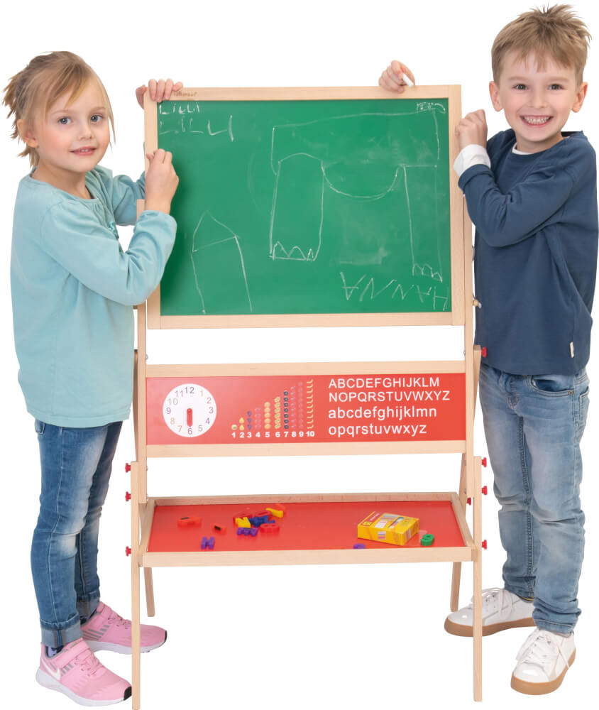 SpielMaus Holz Schreib- und Magnettafel, inkleide Kreide